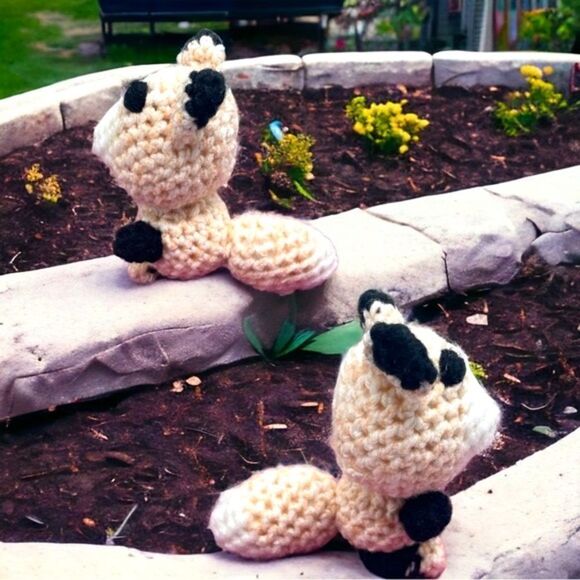 Jason’s Creations l Hand-crocheted l Amigurumi l Foxy Fox l Tan/White l 4” l New - Picture 3 of 10